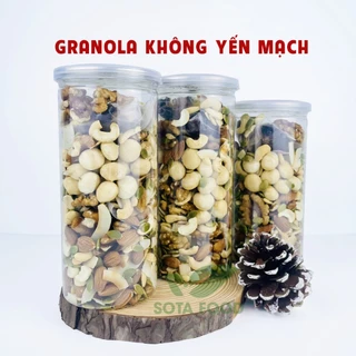 GRANOLA KHÔNG YẾN MẠCH ăn kiêng giảm cân không đường hộp 500g