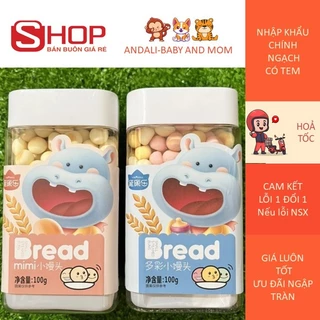 Bánh men bi sữa vị sữa, dâu Hà mã Bread ăn dặm cho bé