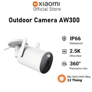 Camera ngoài trời Xiaomi AW300 2K (2304×1296P) IP65, Khẩu độ lớn F2.0 Chuẩn nén H.265, Bản quốc tế - Bảo hành chính hãng