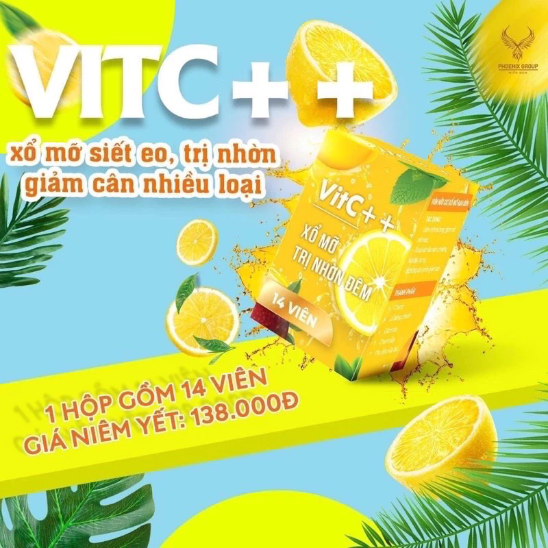 Xổ Mỡ VIT C + Xổ Mỡ Đêm Tem Tổng Đài Hộp 14 Viên