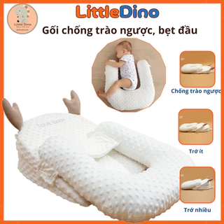 Gối Chống Trào Ngược Litte Dino Dành Cho Trẻ Sơ Sinh Chất Liệu Vải Thông Thoáng, Thấm Hút Mồ Hôi An Toàn Cho Bé