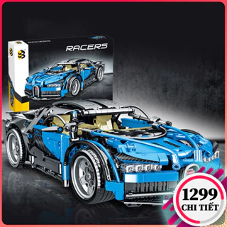 [1299 Chi Tiết] Mô hình lắp ráp Lego Xe Đua Bugatti Chiron, Đồ chơi lắp ráp Lego siêu xe ô tô thể thao cho trẻ.