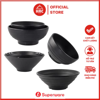 Bát Tô , Chén Đựng Canh , Bát Phíp Đen Nhám 100% Melamine Superware [BỀN ĐẸP][SANG TRỌNG]