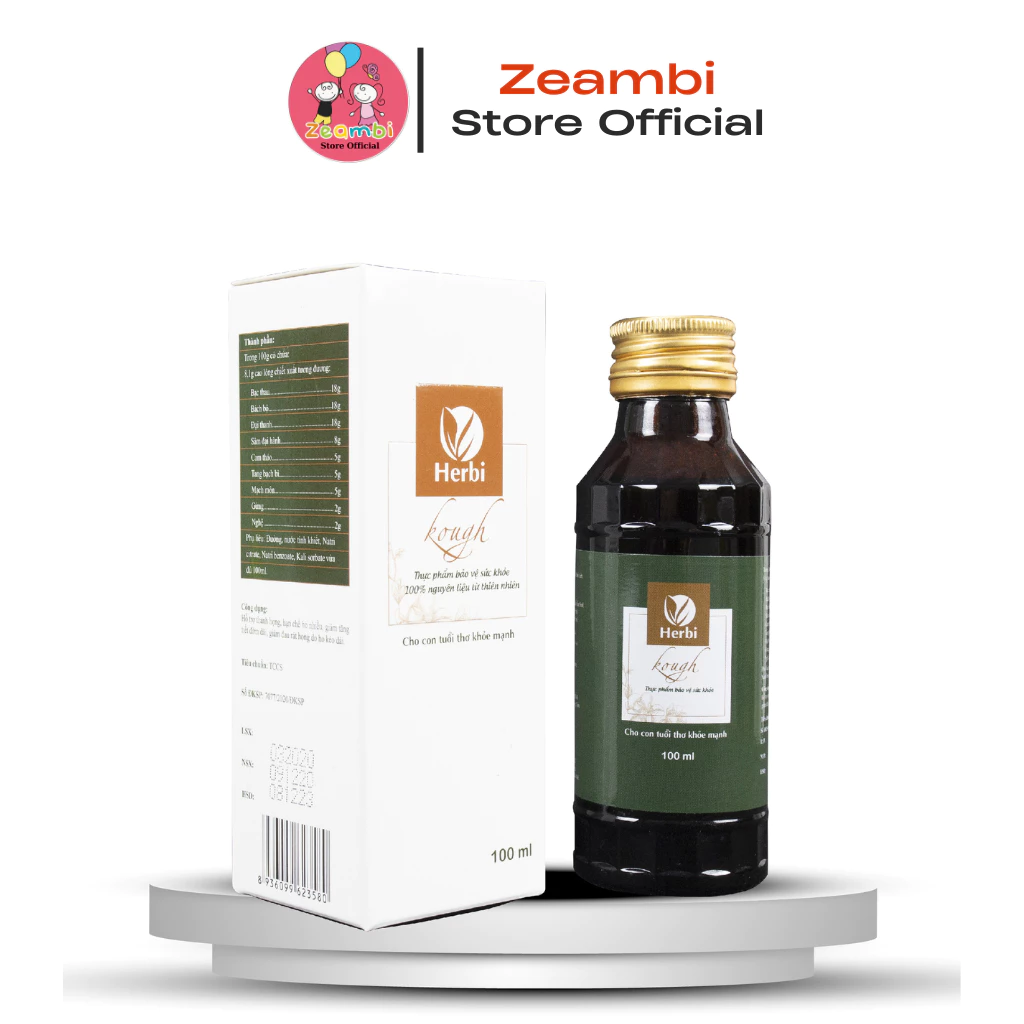 Siro Zeambi Herbi Kough thảo dược lọ 100ml