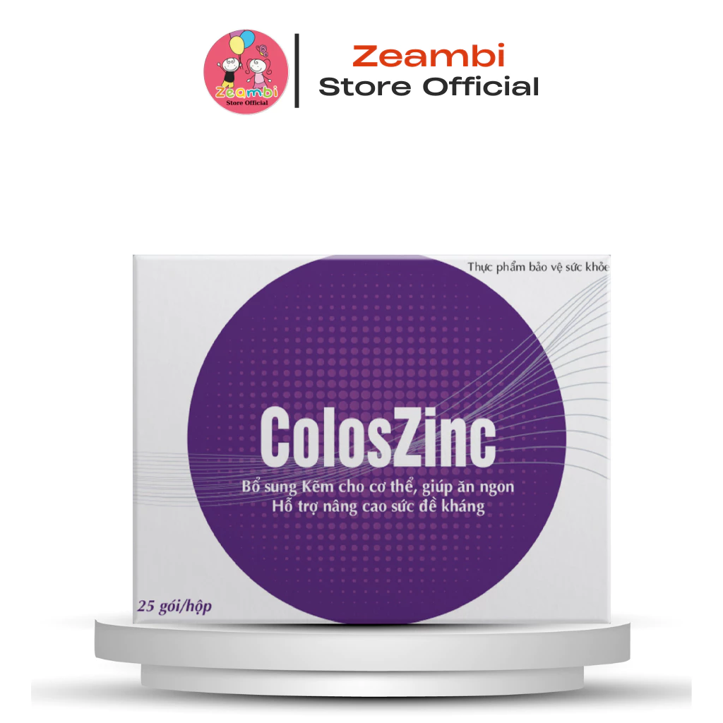 Kẽm Zeambi, Coloszinc, Hữu cơ, hộp 25 gói