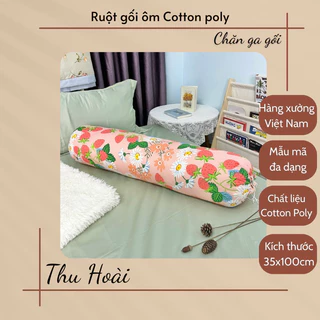 Ruột gối ôm 35x100cm có họa tiết chất cotton poly(không kèm gối nằm)