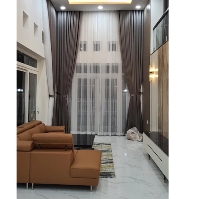 Rèm cửa XÁM NÂU, Rèm ngăn lạnh, rèm cửa chống nắng 96% giá gốc tại xưởng - MÀN CỬA NGỌC CHÂU