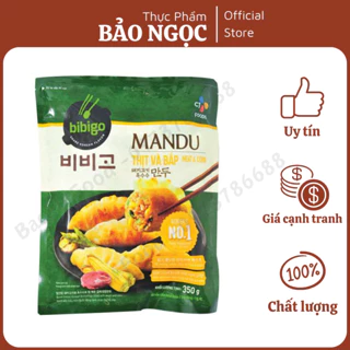 BÁNH XẾP MANDU NHÂN THỊT VÀ BẮP - CJ FOOD BIBIGO 350GR - siêu ngon miệng - ship hỏa tốc Hà Nội