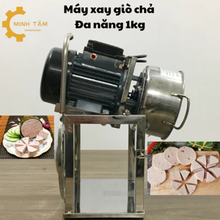 Máy xay thịt công nghiệp đa năng làm giò, chả công xuất 750W, bảo hành 12 tháng, cam kết mô tơ lõi đồng mới