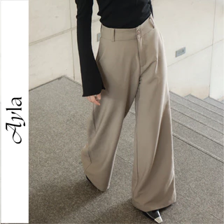 Ayla Quần tây -Basic Trouser- ống xuông rộng tôn dáng