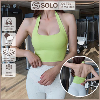 Áo Bra Tập Gym Yoga Croptop 2 Dây Cổ Yếm Thể  Thao Nữ Thun Poly Mềm Mịn Thoáng Mát Siêu Tôn Dáng 𝙎𝙤𝙡𝙤 𝙎𝙥𝙤𝙧𝙩𝙨𝙬𝙚𝙖𝙧 146