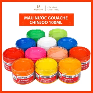 Màu Nước Goat Gouache CHINJOO 100ml - Màu oat pha sẵn dạng hũ tiện lợi, chuẩn màu, đậm đặc, sánh mịn, có thể rửa sạch