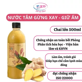 Nước cốt gừng xay Trí Đức Ginger dùng tắm bé mùa đông chống cảm lạnh - Chai 500ml