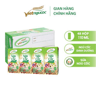 Thùng 48 Hộp Sữa Ngũ Cốc Dinh Dưỡng VIỆT NGŨ CỐC Uống Liền Bổ Sung Năng Lượng Chất Dinh Dưỡng Cho Cơ Thể 110ml/ Hộp