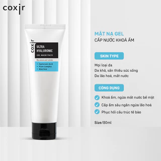 Mặt Nạ Gel Cấp Nước Khóa Ẩm Coxir Ultra Hyaluronic Gel Mask Pack - 80ml, Chống Oxu Hóa, Mặt Nạ Gel, Mask CX11