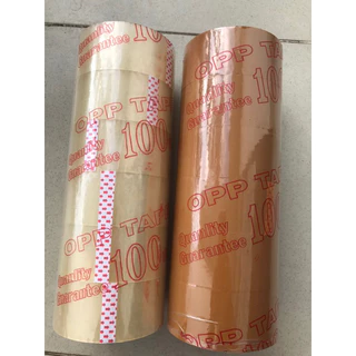 Cây băng keo trong, đục 100 yard nặng 1kg gồm 6 cuộn