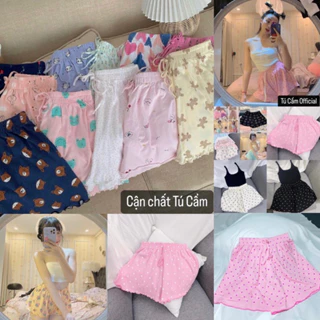 Quần đùi nữ chất cotton mềm mặc ở nhà quyến rũ thoải mái.Quần short đùi ngắn mịn mát nữ bốn mùa Tú Cẩm Official