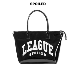 Túi Tote SPOILED cỡ lớn League Da PU cao cấp / Đen bóng