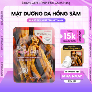 Mặt nạ collagen hồng sâm 3D Hàn Quốc, mặt nạ trắng da, dưỡng ẩm, phục hồi da, mask, mặt nạ collagen - chính hãng