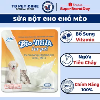 Sữa Bột Cho Chó Bổ Sung Vitamin Thiết Yếu Cho Chó Mèo TD Bio Milk - Thức Ăn Cho Chó Dạng Bột Cung Cấp Đầy Đủ Năng Lượng