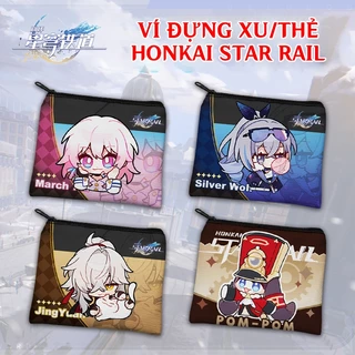 Ví đựng tiền, thẻ, tiền xu game Honkai Star Rail thời trang Canvas Nam và Nữ dễ thương nhiều mẫu Kafka, Jingliu, Sói Bạc