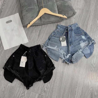 Quần short jean tua rua túi lộ xinh ly