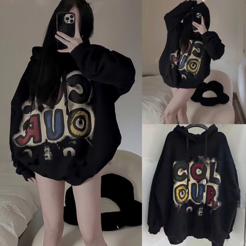 Áo hoodie nỉ Color nam nữ form rộng, áo nỉ mũ 2 lớp, mùa đông unisex vải nỉ Tàu ép lông nhung thỏ dày dặn,đầm tay