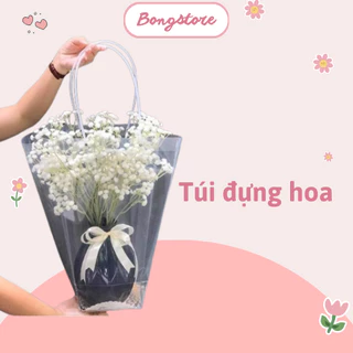 Túi xách trong suốt đựng hoa sang trọng dùng làm quà tặng