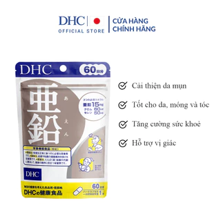 TPBVSK DHC Zinc (Viên uống Bổ sung Kẽm ZinC gói 60 viên (60 ngày)