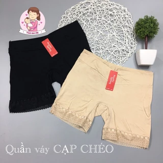 Quần bầu mặc váy Cạp Chéo, chất cotton co giãn 4 chiều, mềm mịn, tiện lợi cho mẹ mỗi khi mặc váy