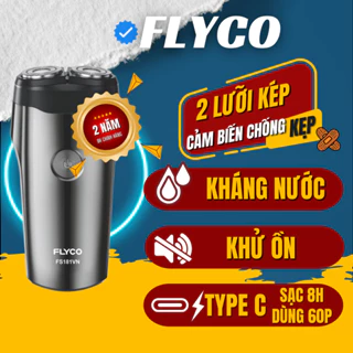 Máy Cạo Râu Mini Flyco FS181VN 2 Lưỡi Kép Thân Máy Kháng Nước - Hàng Chính Hãng