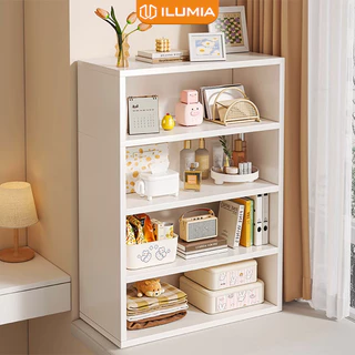 Kệ sách đa năng chất liệu gỗ MDF màu full trắng decor góc làm việc cực đẹp thương hiệu ILUMIA - GA30