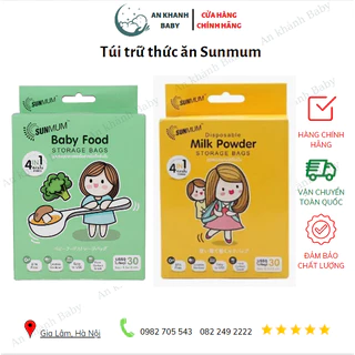 Túi Trữ Đồ Ăn Dặm SUNMUM Baby Food Storage Bags Khóa Zip Sunmum 30pcs