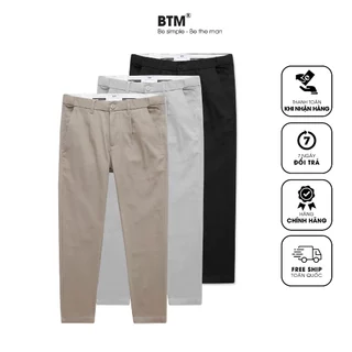 Quần KaKi Nam Dài BTM Stretch Waistband Chino Pants - Cạp Quần Tăng Giảm Form Slimfit - Mã 27.529