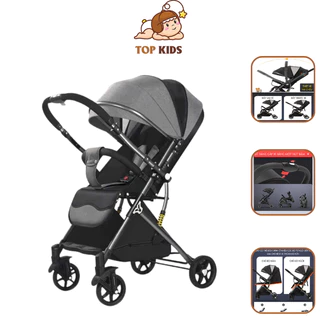 Xe đẩy cho bé TOPKIDS có nút bấm gấp gọn 2 chiều 3 tư thế ngồi,ngả nằm.TK25