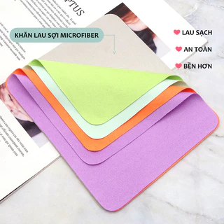 Khăn Lau Kính Cao Cấp Sợi Microfiber Lau Sạch Bui Bẩn Có thể Sử Dụng Đa Năng Cho Lens Máy Ảnh, Điện Thoại, Laptop