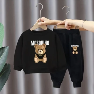 Đồ bộ bé Familylove kids - Đồ bé trai tay, quần dài họa tiết gấu MOSOHIHO đáng yêu cho bé