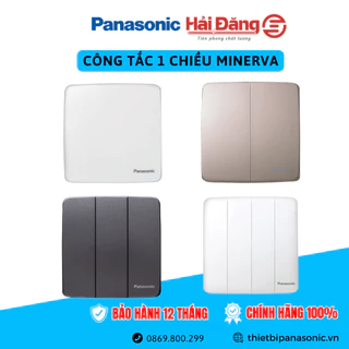 Công tắc 1 chiều cao cấp Panasonic dòng Minerva - Màu trắng, Vàng ánh kim và Xám ánh kim