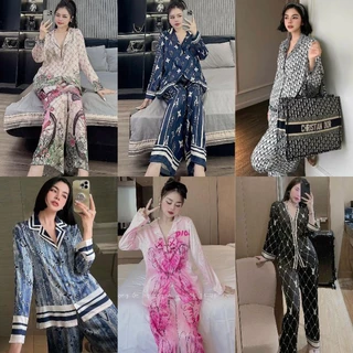 Đồ bộ nữ PYJAMA Đồ bộ nữ mặc nhà tay dài quần dài chất Lụa mềm đẹp, mặc mát, cao cấp