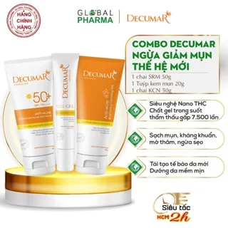 Decumar Advanced: gel ngừa mụn/ sữa rửa mặt/kem chống nắng mờ sẹo thâm, kiểm soát nhờn, đẹp da