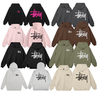 Áo Hoodie STUSSY nỉ bông cao cấp siêu dày ,khoác 2 lớp stussy mũ zip bassic form rộng nam nữ