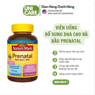 Viên uống vitamin tổng hợp cho người mang thai Prenatal Nature nhập Mỹ Unicare