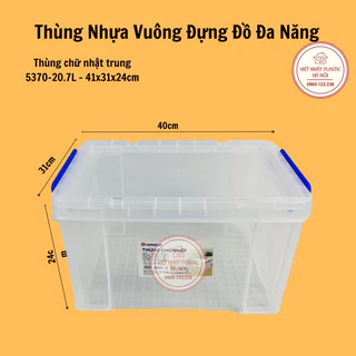 THÙNG NHỰA CHỮ NHẬT GIẢ MỸ VIỆT NHẬT CÁC CỠ 20L/35L