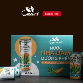 1 Thùng (24 Lon) - Nước nha đam đường phèn hương dưa lưới Goce.vn - 240ml