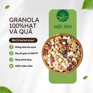 Granola siêu hạt không yến mạch, ngũ cốc ăn kiêng hộp 500G