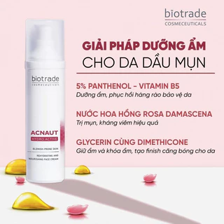 [BULGARIA] Kem dưỡng ẩm dành cho da dầu mụn Biotrade Acnaut Hydro Active Face Cream