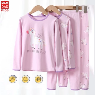 Bộ thun cotton tím pony MamDadKids cho bé gái từ 4-12 tuổi - MD3347