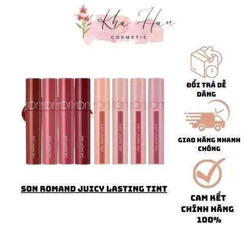 Son Tint Bóng Romand Juicy Lasting Tint 5.5g Căng Bóng Siêu Lì