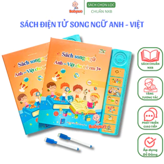 (Phiên bản mới nhất) Sách nói Điện tử Song ngữ Anh Việt, Đồ chơi cho trẻ em 3+, Sách điện tử đa chức năng giáo dục sớm