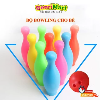 Bộ Đồ Chơi Bowling Cỡ To Bằng Nhựa Cho Trẻ Vui Chơi Và Vận Động Thể Chất